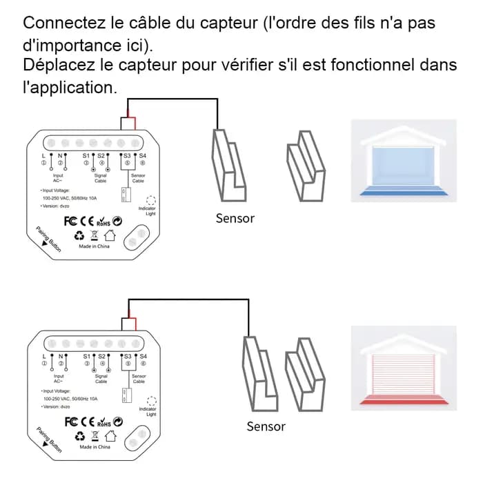 Tuya Smart Life capteurs de porte de Garage contrôleur d'ouverture commutateur WiFi Alexa ouverture maison télécommande