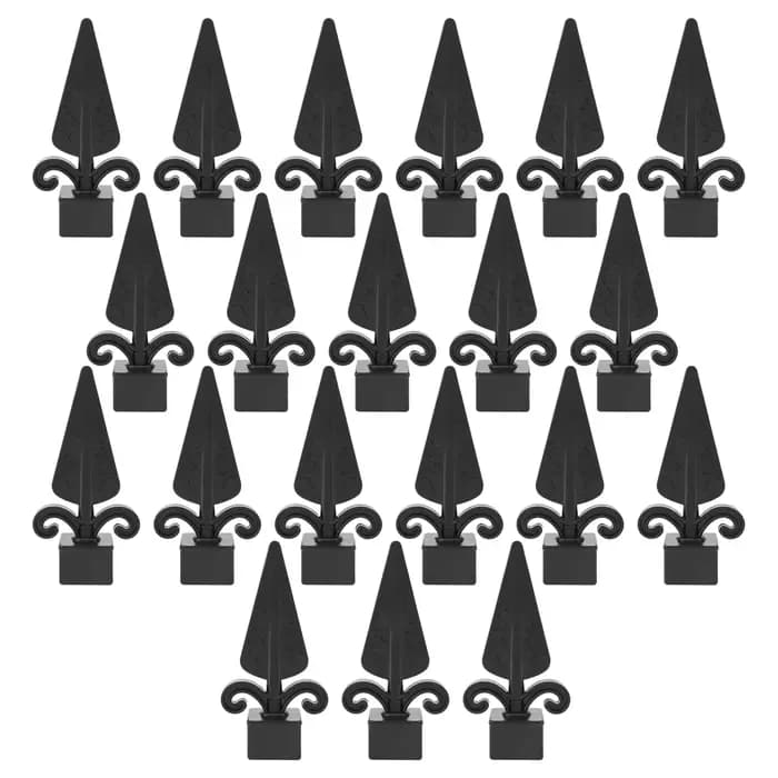 20 pièces de finitions décoratives en plastique pour poteaux de clôture, pour tubes carrés de 1 x 1 pouce / Jardin / Patios
