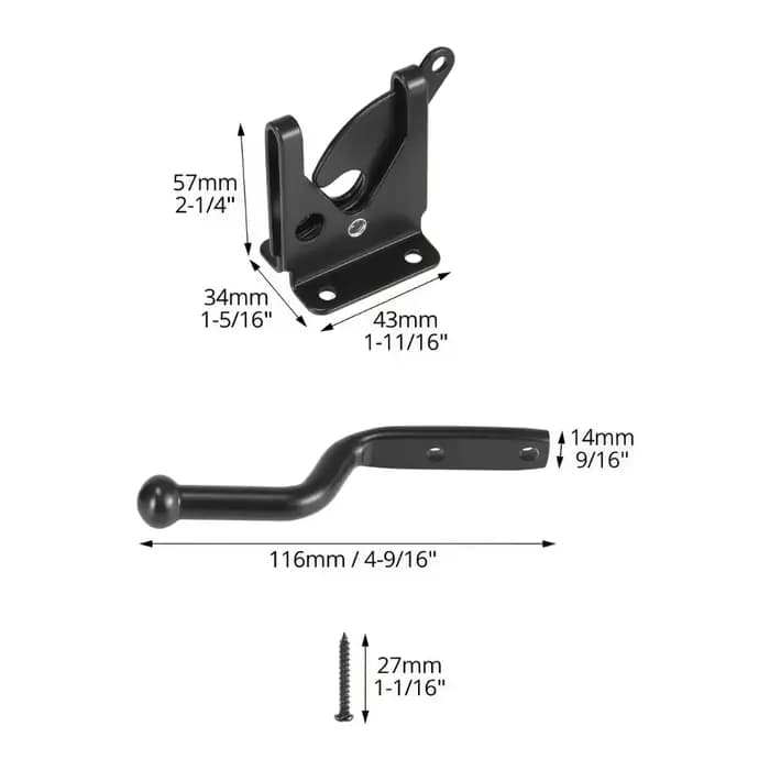 Loquet de portail automatique avec boulon pour clôture de pâturage