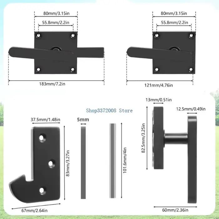 Verrouillage clôture pratique verrouillage porte à double latérale