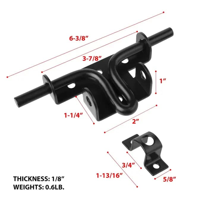 Loquet de Porte à Boulon Coulissant pour Clôture en Bois