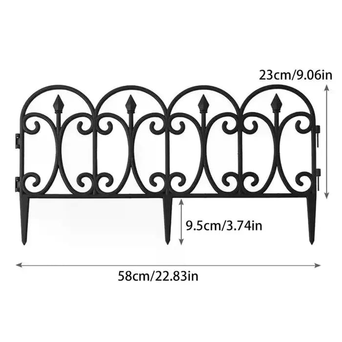 Clôture décorative de jardin extérieure, résistante à la rouille, clôture paysagère en fil métallique, clôtures pliantes pour patio, barrière pour parterres de fleurs.
