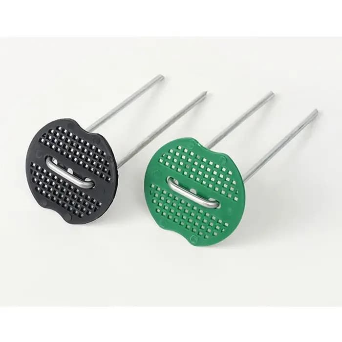 100 piquets de fixation galvanisés en U avec rondelles antidérapantes
