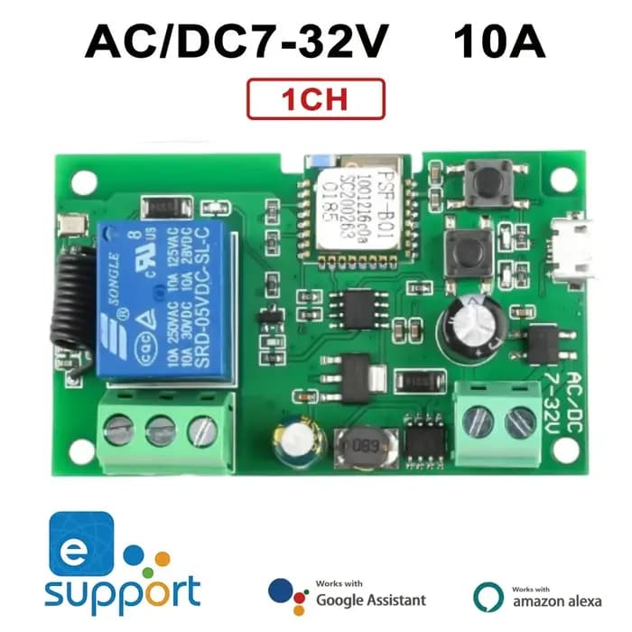 Ewelink WIFI RF 7-32v Module d'ouverture de porte de Garage contrôleur de porte coulissante commutat