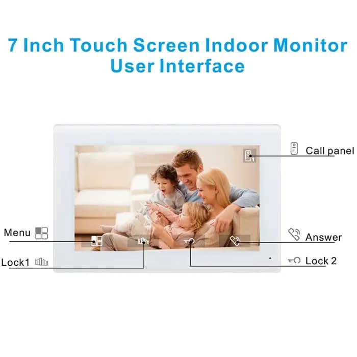 Système d'interphone vidéo filaire couleur de 7 pouces, interphone visuel, caméra, sonnette vidéo, Kits de visiophone pour maison IP Villa appartement M72T