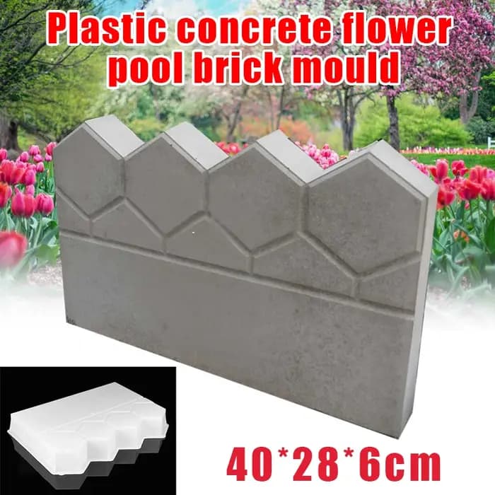 Mur de fleurs en béton, clôture de jardin, route, parterre de fleurs, décoration, pavage, fabrication de plastique, ciment Antique réutilisable, moule en brique