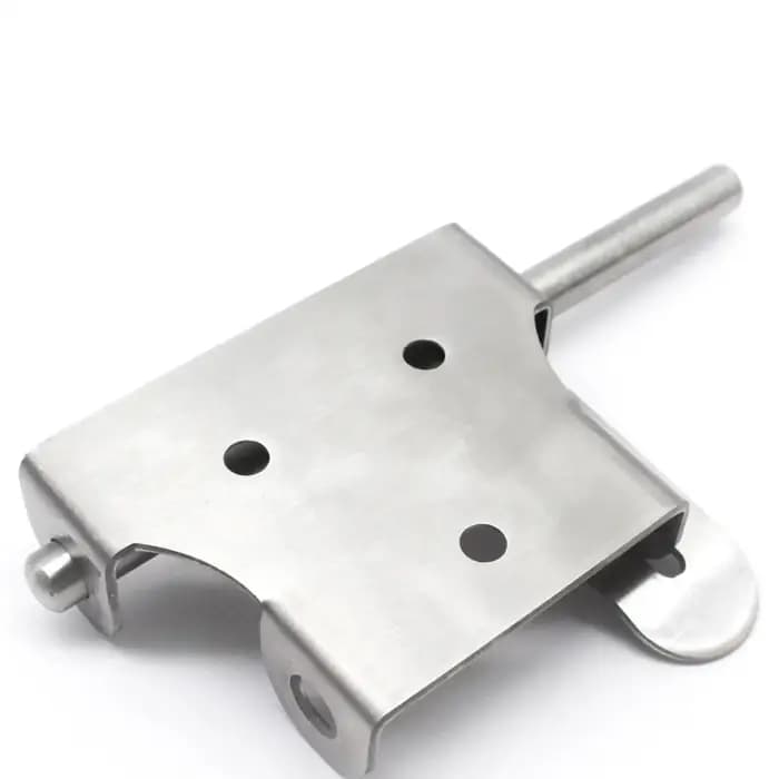 Loquet de sécurité coulissant en métal antirouille avec trou pour cadenas