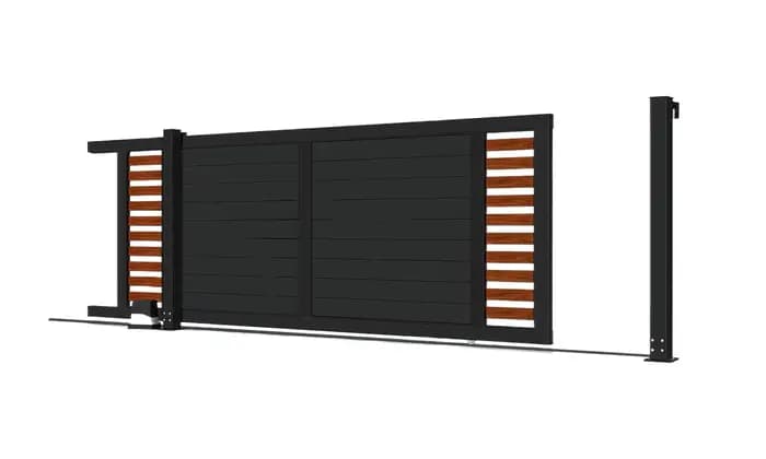 Porte coulissante d'allée en aluminium