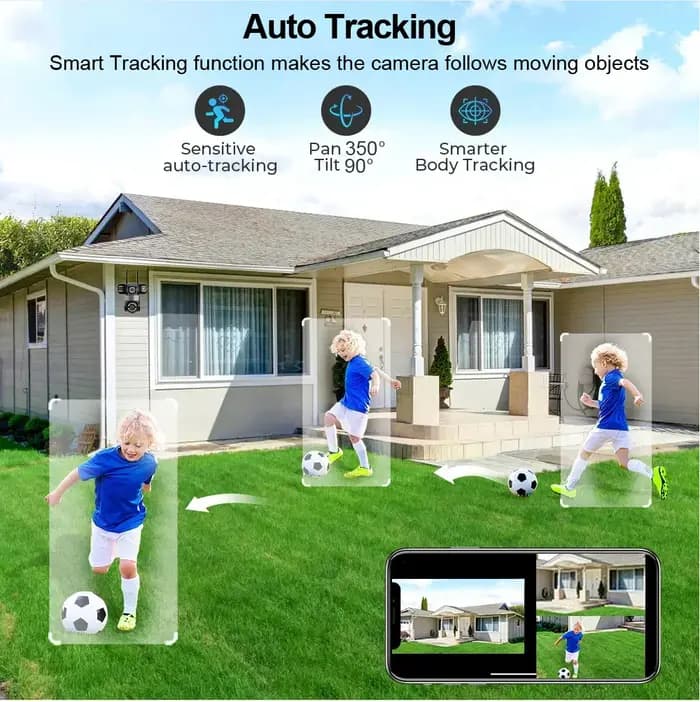 Caméra IP WIFI PTZ extérieure ANSVICAM 6K