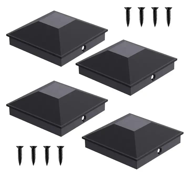 Capuchons de poteau de clôture en plastique de 5 pouces, couvre-poteaux en plastique pour la protect