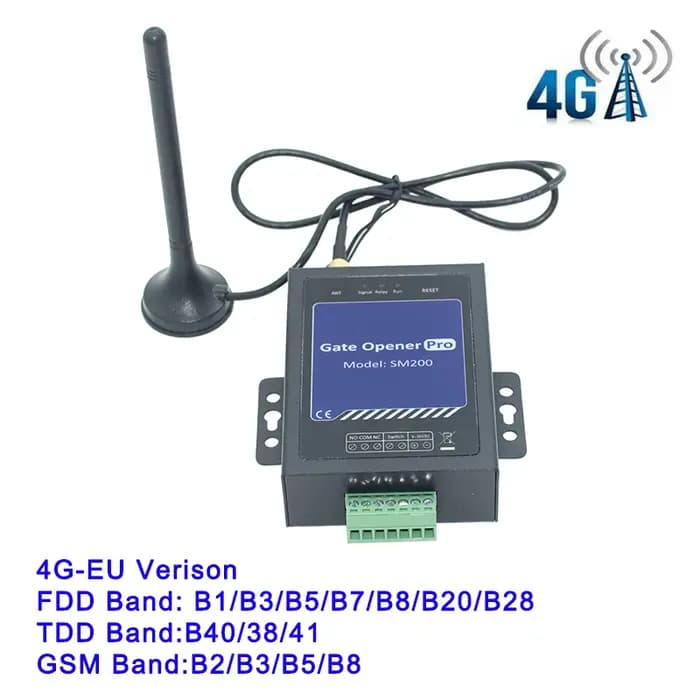 Ouvre-porte intelligent 4G LTE GSM SM200 avec télécommande, interrupteur relais marche/arrêt pour po