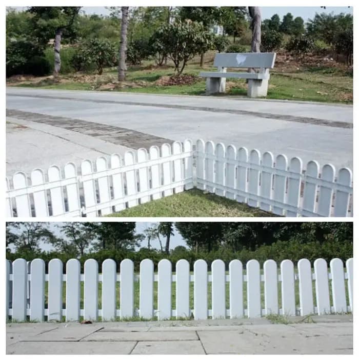 Clôture de jardin en plastique Pvc blanc