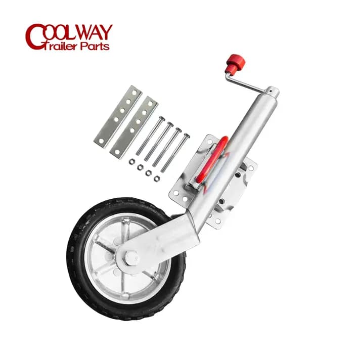 Roue Jockey de 10 pouces, roue pivotante en caoutchouc solide, capacité de 1000KG, caravane RV bateau remorque cric pièces accessoires