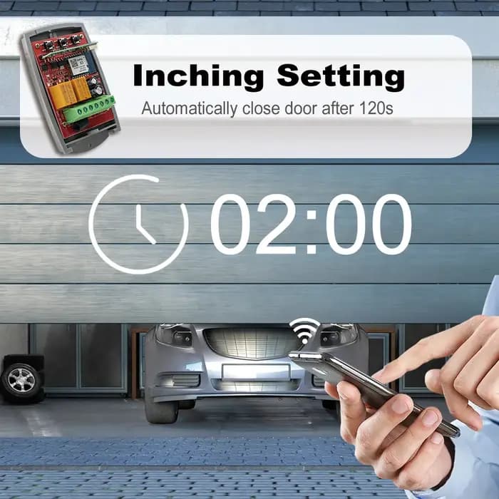 Récepteur de porte de garage WIFI 2 canaux 433 MHz universel à code fixe