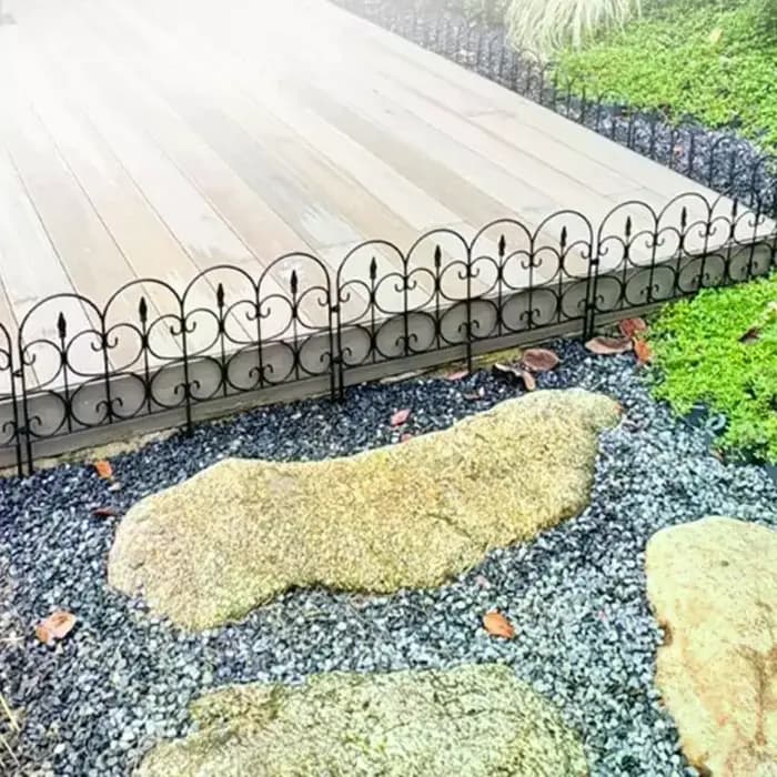 Clôture décorative de jardin, barrière extérieure antirouille en fil métallique, clôture pliante pour patio, barrière pour parterres de fleurs