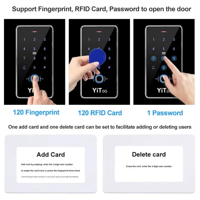 Système de contrôle d'accès par empreinte digitale RFID