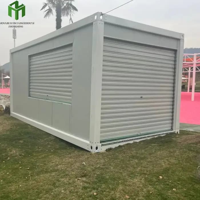 Avec porte roulante résidentielle pour magasins, hangar à outils résidentiels, salle de Garage préfa