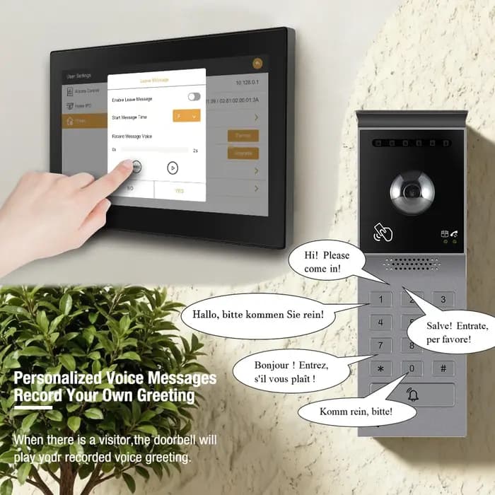 Tuya Wifi maison intelligente visiophone interphone vidéo 1080P moniteur tactile 7 '2 fils sonnette porte caméra système de sécurité