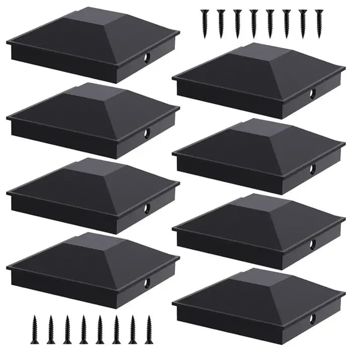 BSEVB-8PCS Capuchons de poteau de clôture de 5 pouces avec 16 vis et installation facile, robustes e