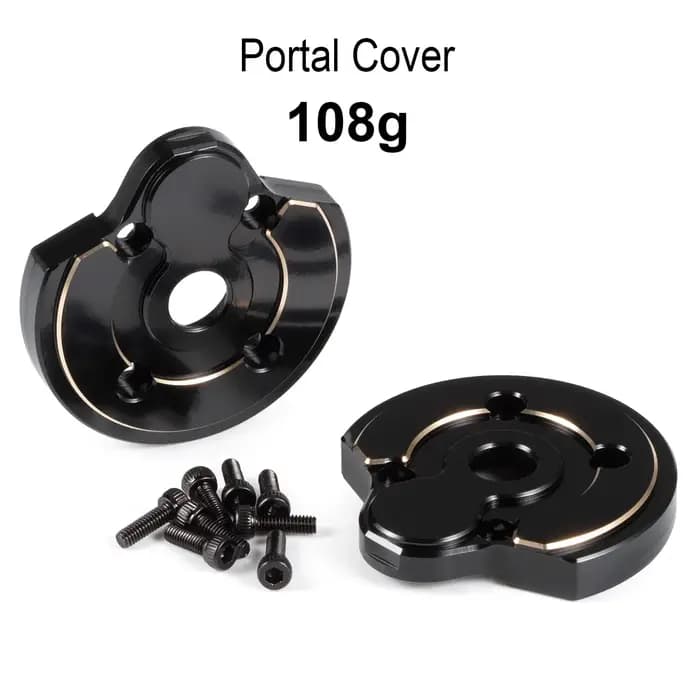 Jointures de portail en laiton de 296g et jeu de poids de couverture pour axe de portail Axial 1/10