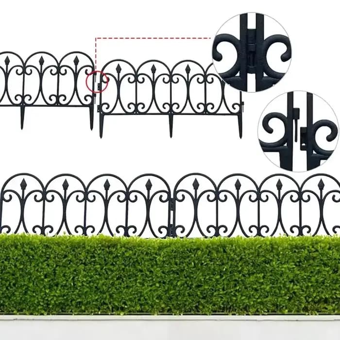 Nouvelle clôture décorative de jardin, barrière extérieure antirouille en fil métallique pour aménagement paysager, clôtures pliantes pour patio, barrière pour parterres de fleurs