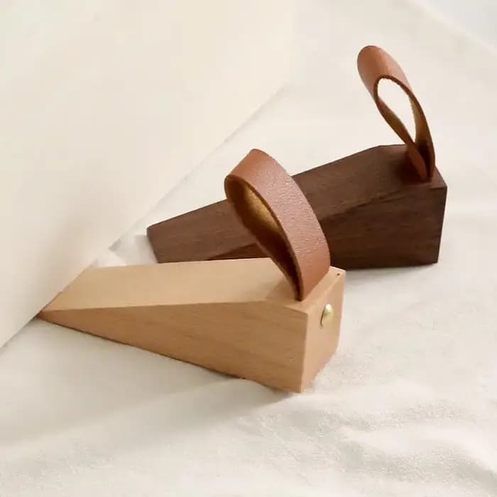 1 pièce Butée de porte en bois massif