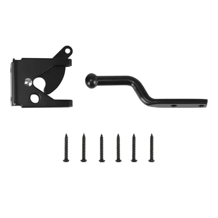 Loquet de portail automatique robuste avec boulon en acier au carbone, fermeture automatique, pour clôture de pâturage, jardin, ferme, quincaillerie de jardin durable