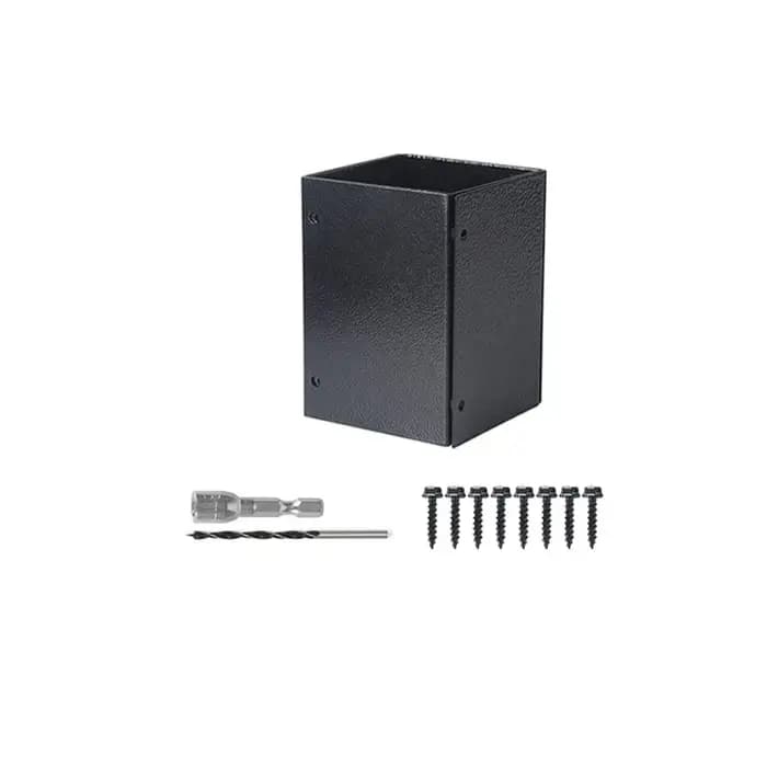 Kit de protection de poteau réglable en métal, support de poteau anti-rouille en acier inoxydable, b