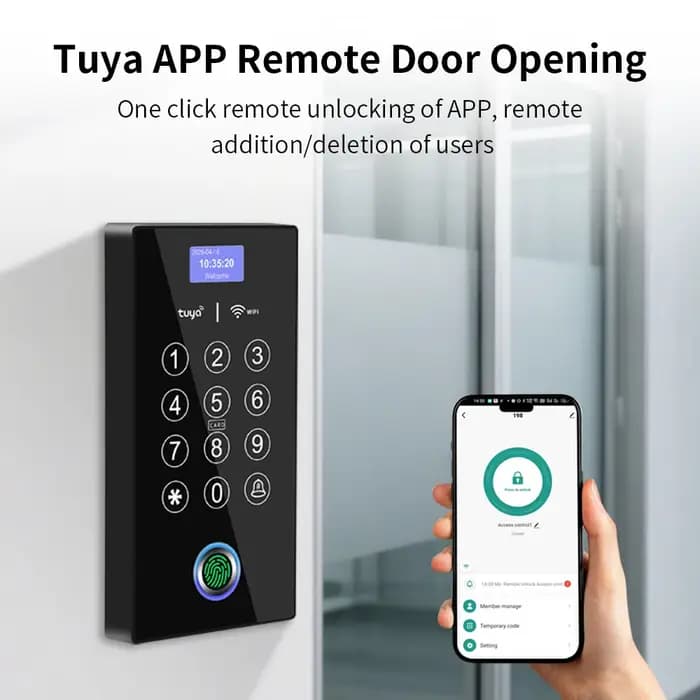 Clavier de contrôle d'accès autonome Wifi par empreinte digitale