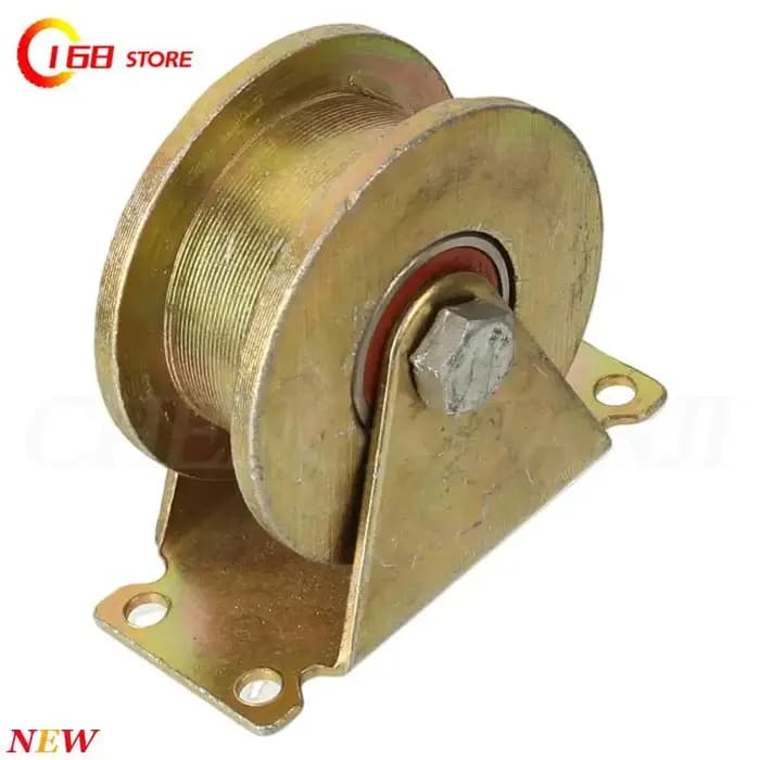 Roulette rigide robuste de 80 mm de diamètre avec roue à rainure UV de 2,5 mm et support pour clôture coulissante de patio et portail d'usine