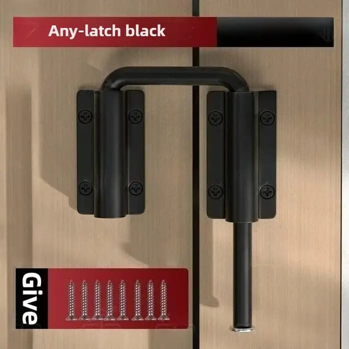 Loquet de porte en alliage d'aluminium durable, 90/180 degrés, boucle de sécurité antivol, quincaill