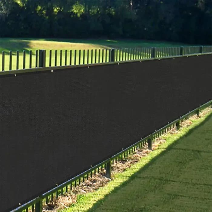 Clôture d'écran de confidentialité de balcon en HDPE noir