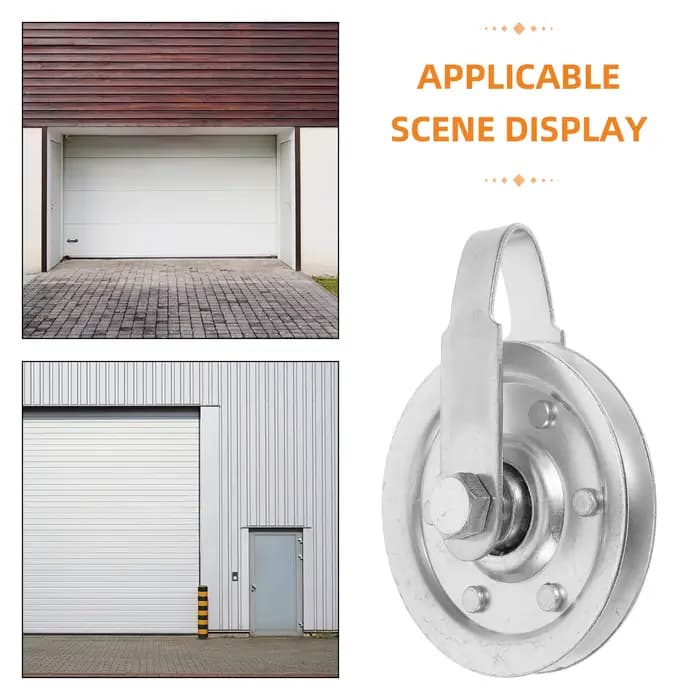 Poulie de rail de porte de garage robuste, design fixe, installation facile, compatible avec les portes électriques à enroulement, fonctionnement fluide