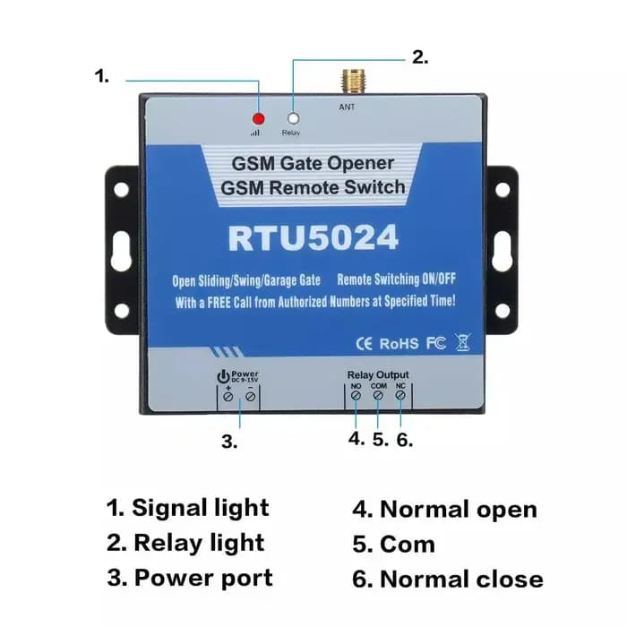 GSM ouvre-porte relais commutateur télécommande sans fil accès aux portes longue antenne appel gratuit