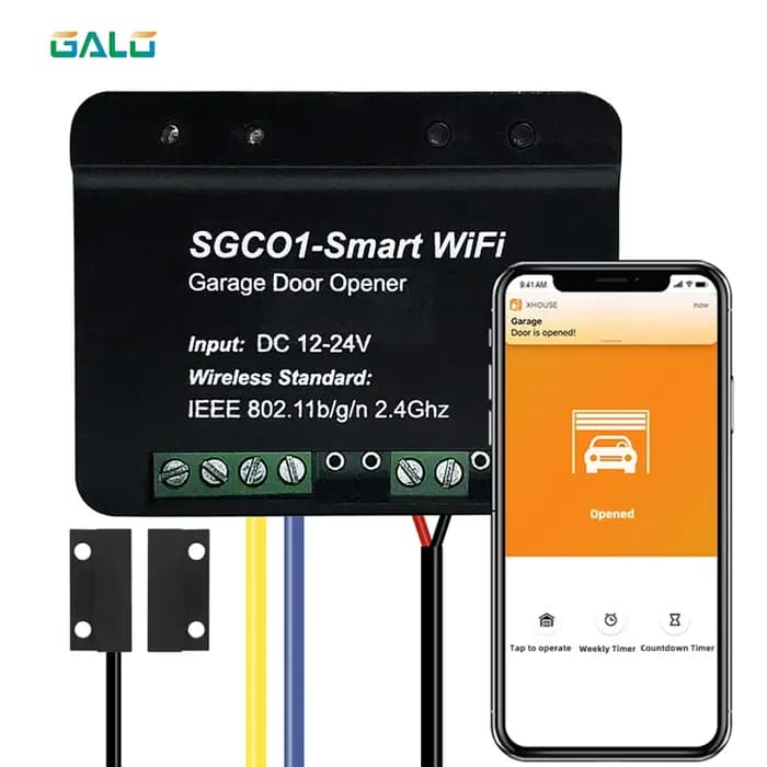 Ouvre-porte de garage coulissant avec commutateur WiFi, récepteur intelligent, commande vocale XHouse Andrea Alexa