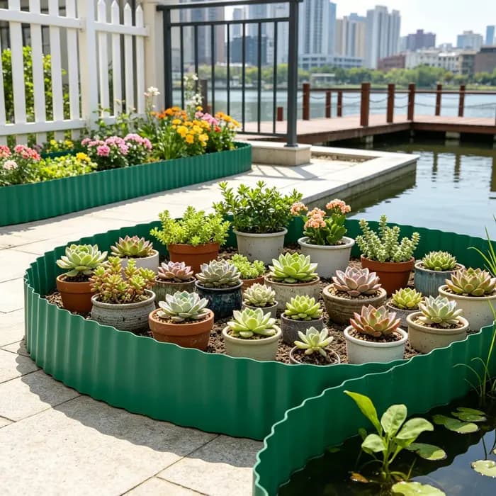Clôture décorative en métal pour jardin