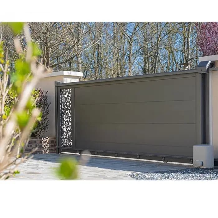 Porte coulissante d'allée en aluminium personnalisée