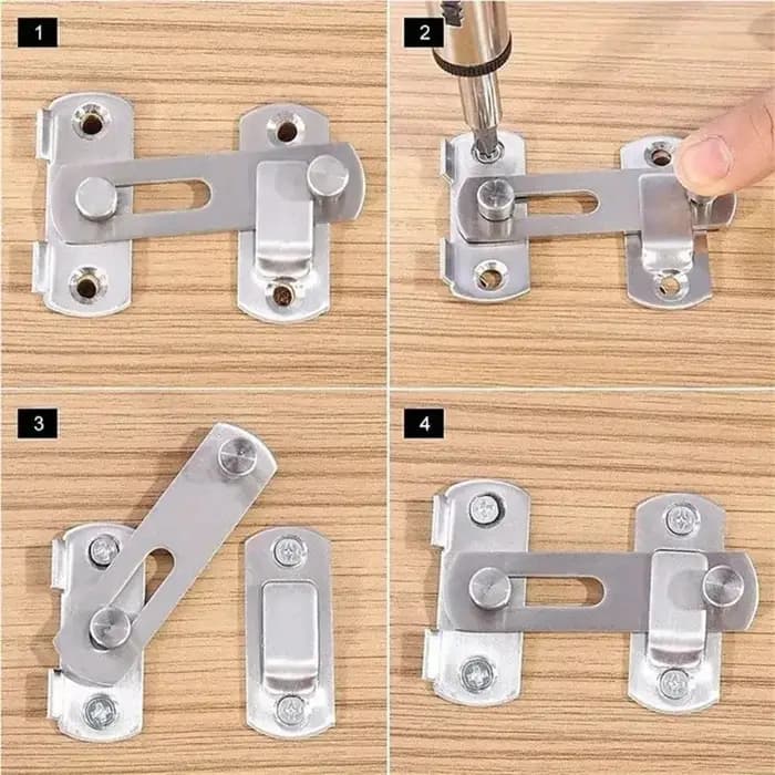 1 Pièce Loquet Coulissant en Acier Inoxydable pour Porte de Grange