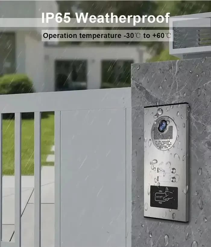 Interphone vidéo intelligent ANJIELO pour 2/3/4 appartements avec déverrouillage par carte RFID