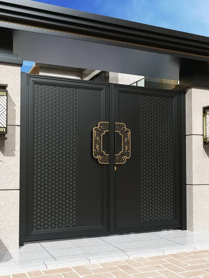 Porte de jardin en aluminium sculpté