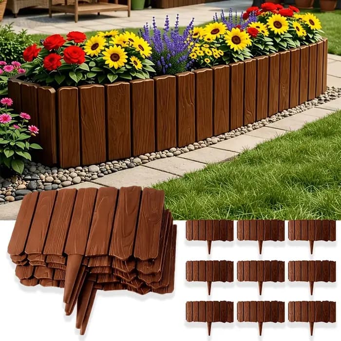 Clôture de jardin flexible et modulable 3/6 pièces, clôture de bordure de cour pliable, clôture décorative de paysage extérieur pour ornement