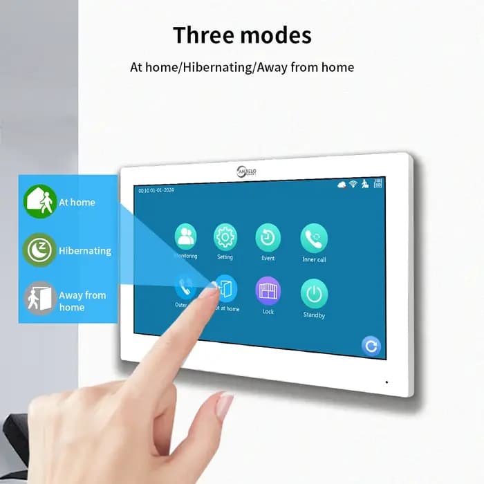 ANJIELO 5IN1TUYA déverrouillage intelligent AI reconnaissance faciale interphone vidéo sonnette intelligente Villas bâtiments de grande hauteur appartement bureau