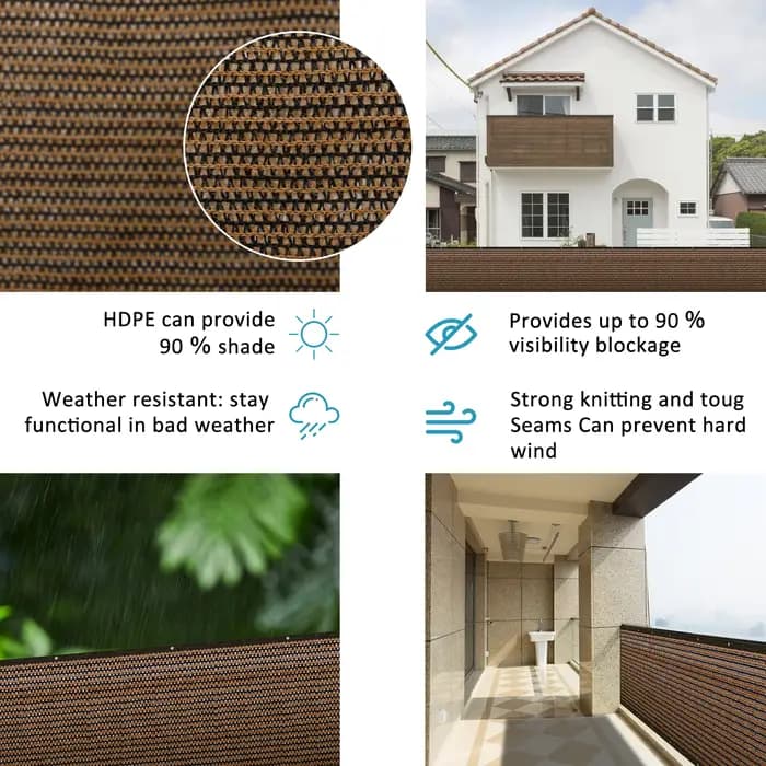 Couverture d'écran de confidentialité pour balcon