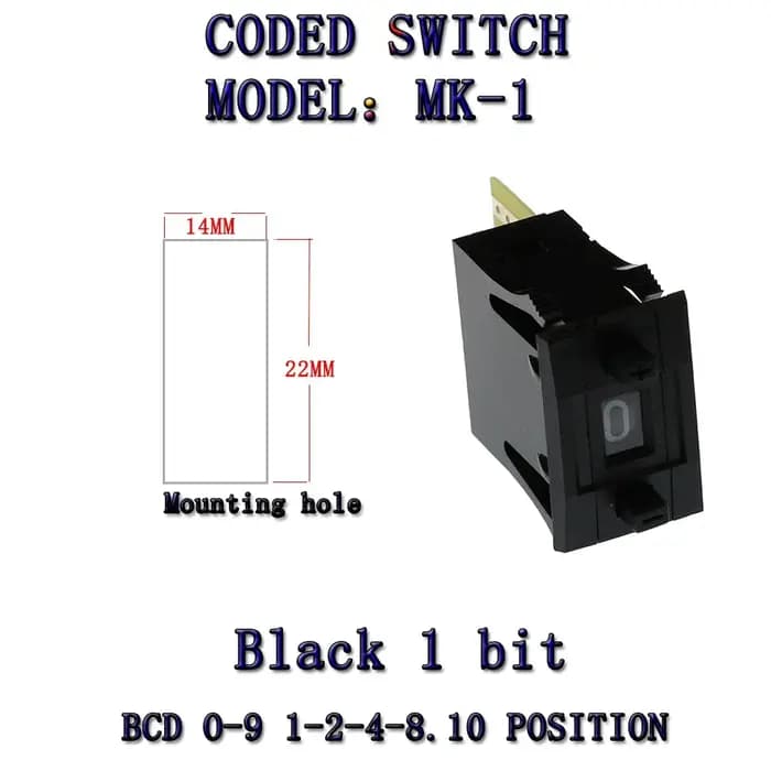 Commutateur de codage 0-9 commutateur de codette 1/2/3/4 commutateur numérique 5 prises MK-1 BCD 842