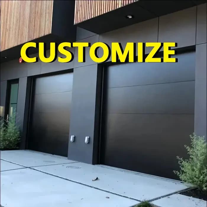 Porte de garage électrique en aluminium sur mesure, toutes tailles, robuste, antivol, à levage fluide, double, antirouille, pour usage commercial et résidentiel