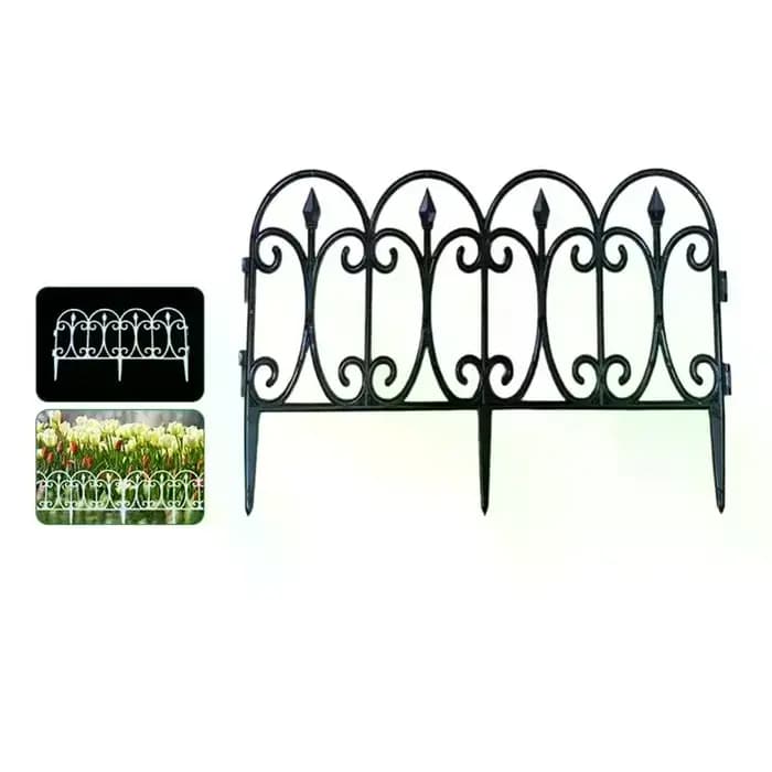 Clôture décorative de jardin extérieure, résistante à la rouille, clôture paysagère en fil métallique, clôtures pliantes pour patio, barrière pour parterres de fleurs.