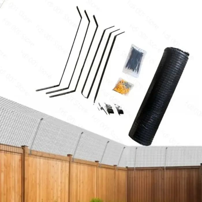 Extension de clôture courbée anti-escalade pour chats, barrière anti-escalade