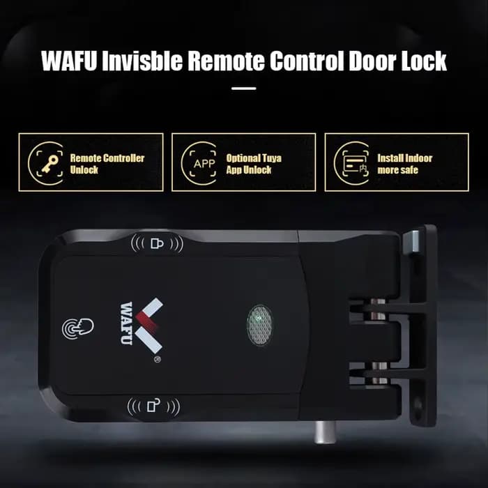WAFU serrure de porte intelligente sans fil à distance Inivisble Fechadura Inteligente