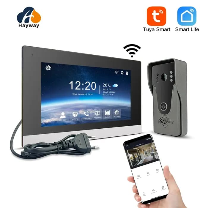 Système d'interphone vidéo 1080P, interphone pour maison, TUYA, WiFi sans fil, intelligent, avec vis