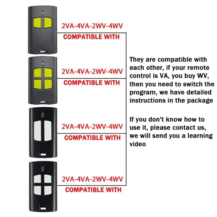 BENINCA TO.GO VA 2VA 4VA WV 2WV 4WV WP 2WP 4WP télécommande de porte de Garage 433.92MHz ouvre-porte transmetteur manuel offre spéciale!